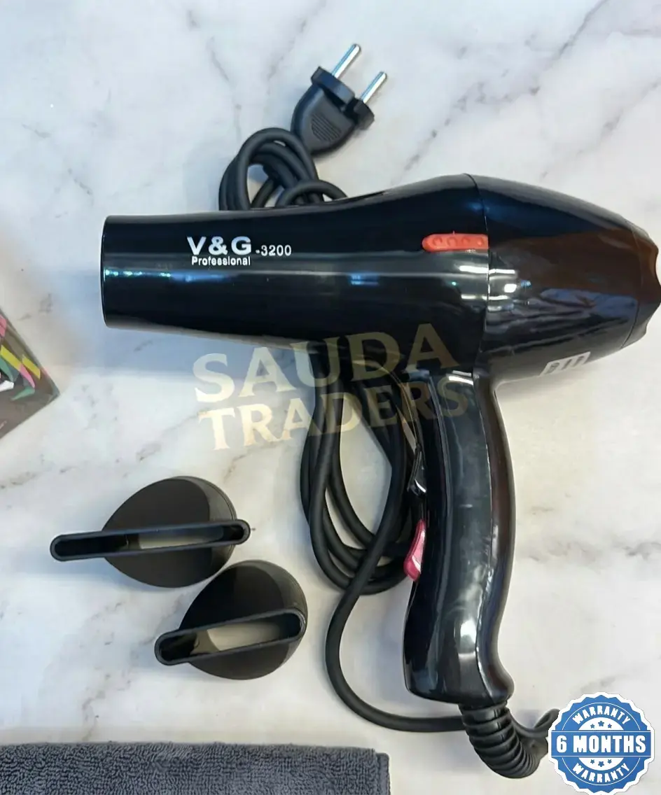 V&G 3200 2000W Professional Hair Dryer | 6 Months Warranty