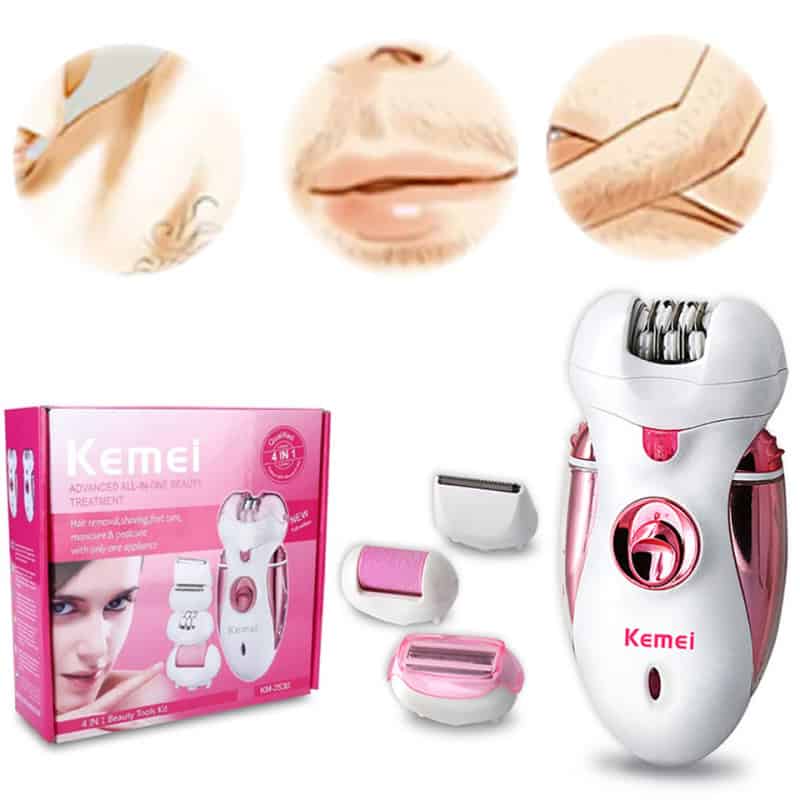 Kemei Km-2530 4-IN-1 Beauty Tool Kit Epilator Set