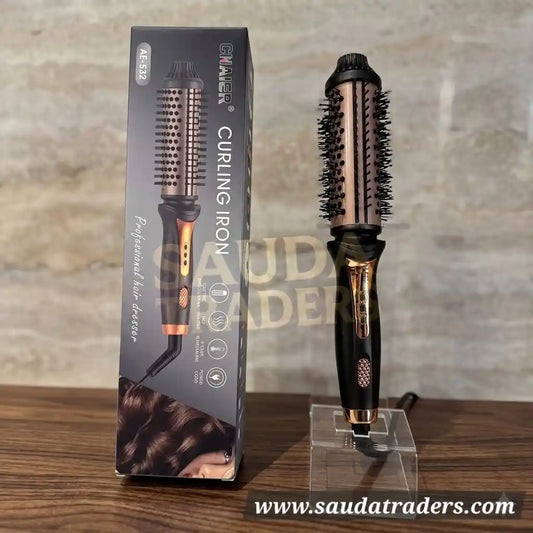 CNAIER AE 532 3-IN-1 Thermal Brush Hair Straightener, Curler & Styler