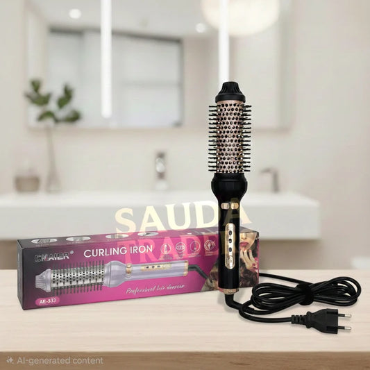 CNAIER AE 533 2-IN-1 Rotating Hair Straightener, Curler & Styler