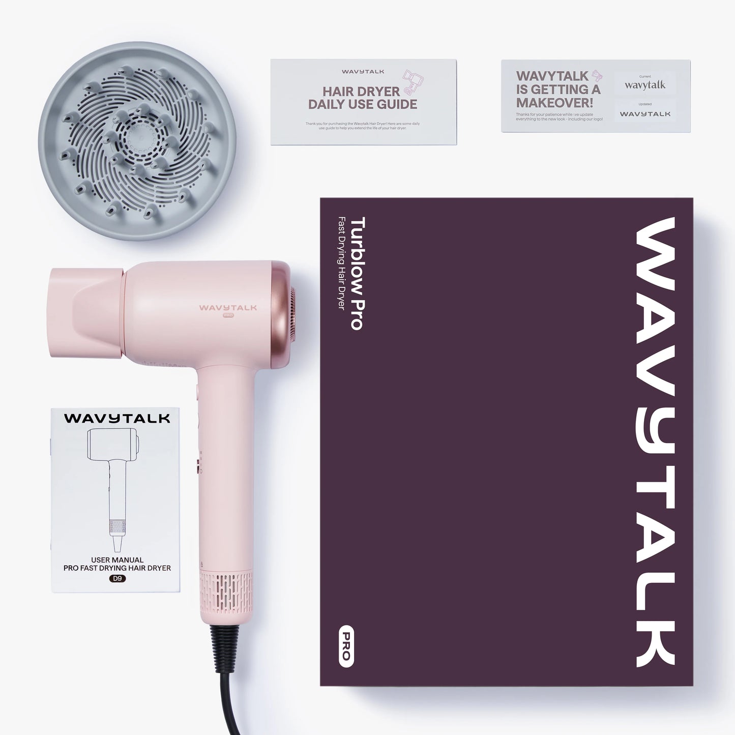 WAVYTALK Turblow Pro 11,000 RPM Fast Drying Hair Dryer With Attachments | 6 Months Warranty