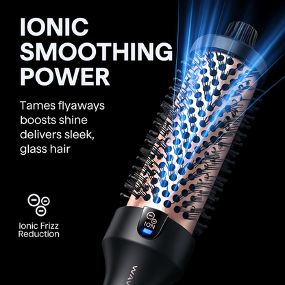 LUXONIQUE PRO Thermal Brush V2 410°F Digital Controller Dual Heating Plate for Blow Out, Curl, Volumizer, Straightening