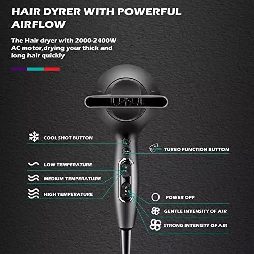 VGR V-450 2000-2400 watt AC Motor Professional Salon Series Hair Dryer 3 heat settings | 12 Months Service Warranty