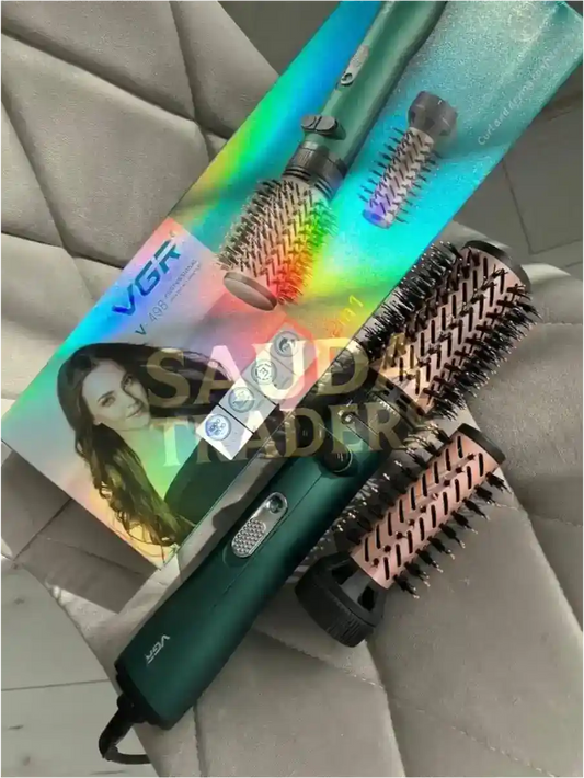 VGR V-498 Rotating Hair Dryer & Hot Air Styler – Premium Blow-Drying Brush with Rotating Barrel for Smooth, Voluminous & Effortless Hair Styling