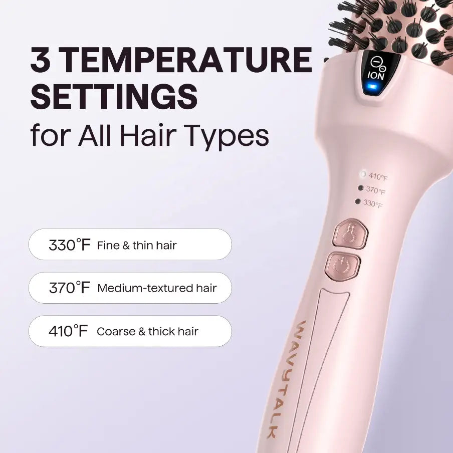 Wavytalk BLOWOUT EXPRESS Thermal Brush Updated Version, Negative Ion Blowout Express (Millennial Pink)