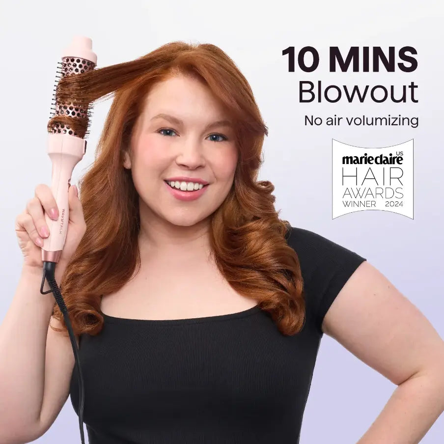 Wavytalk BLOWOUT EXPRESS Thermal Brush Updated Version, Negative Ion Blowout Express (Millennial Pink)
