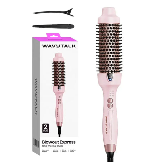 Wavytalk BLOWOUT EXPRESS Thermal Brush Updated Version, Negative Ion Blowout Express (Millennial Pink)