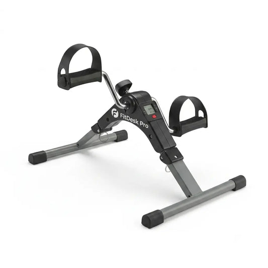 FitDesk Pro Quiet Portable Mini Pedal Exerciser with LCD Display | Low-Impact Mini Fitness Bike for Office & Home