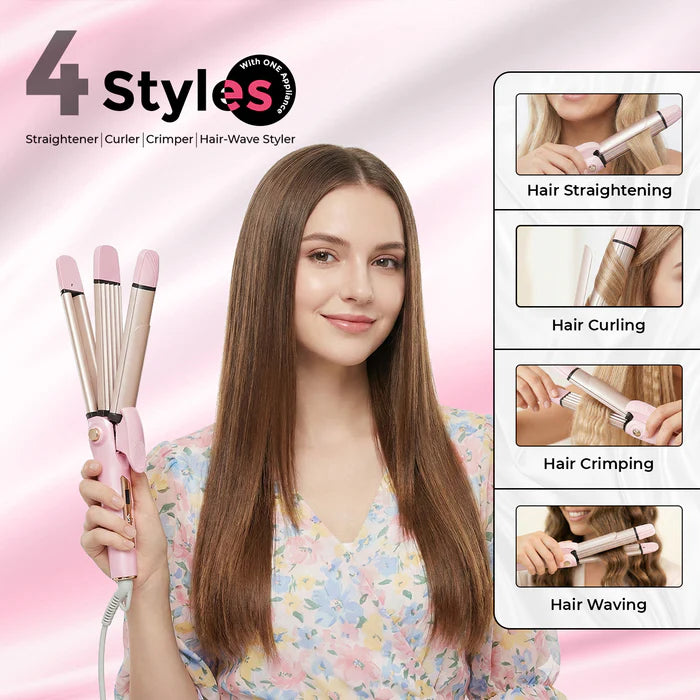 VGR V-570 4-in-1 Hair Styler | Hair Straightener, Hair Curler, Waver | 12 Months Warranty